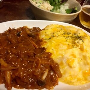 ふわトロ♪お家で洋食屋さんのオムハヤシライス